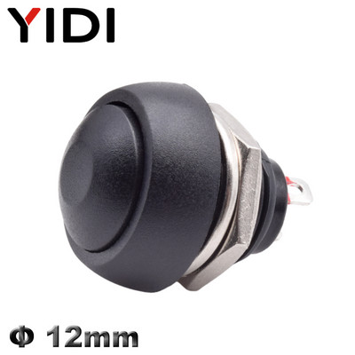 5/10 komada PBS 33B Mini Samll Plastična tipka Okrugla glava UKLJUČENO ISKLJUČENO Trenutni prekidač 2 Pin 12 mm Vodootporan Power Reset Bez zaključavanja