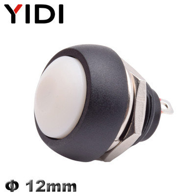 5/10 komada PBS 33B Mini Samll Plastična tipka Okrugla glava UKLJUČENO ISKLJUČENO Trenutni prekidač 2 Pin 12 mm Vodootporan Power Reset Bez zaključavanja