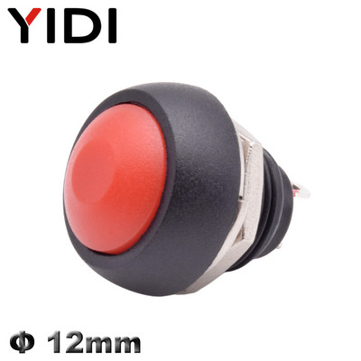 5/10 komada PBS 33B Mini Samll Plastična tipka Okrugla glava UKLJUČENO ISKLJUČENO Trenutni prekidač 2 Pin 12 mm Vodootporan Power Reset Bez zaključavanja