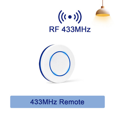 IsFriday 433MHz bežični daljinski upravljač Prekidač svjetla 10A Relejni kontroler Mini okrugli gumb Zidni prekidač za LED rasvjetu