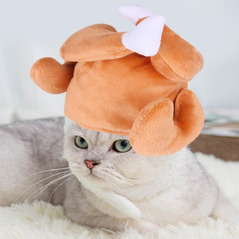 Modna pokrivala za kućne ljubimce Ukrasna smiješna plišana kapa za kućne ljubimce za Dan zahvalnosti jednostavna za korištenje