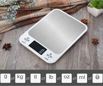 Νέα ψηφιακή ζυγαριά κουζίνας LCD 5 κιλών από ανοξείδωτο ατσάλι Ηλεκτρονική ζυγαριά τσέπης ζυγαριάς φαγητού Εργαλεία μέτρησης μαγειρικής κουζίνας