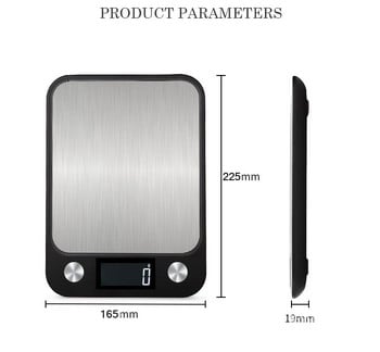 Νέα ψηφιακή ζυγαριά κουζίνας LCD 5 κιλών από ανοξείδωτο ατσάλι Ηλεκτρονική ζυγαριά τσέπης ζυγαριάς φαγητού Εργαλεία μέτρησης μαγειρικής κουζίνας