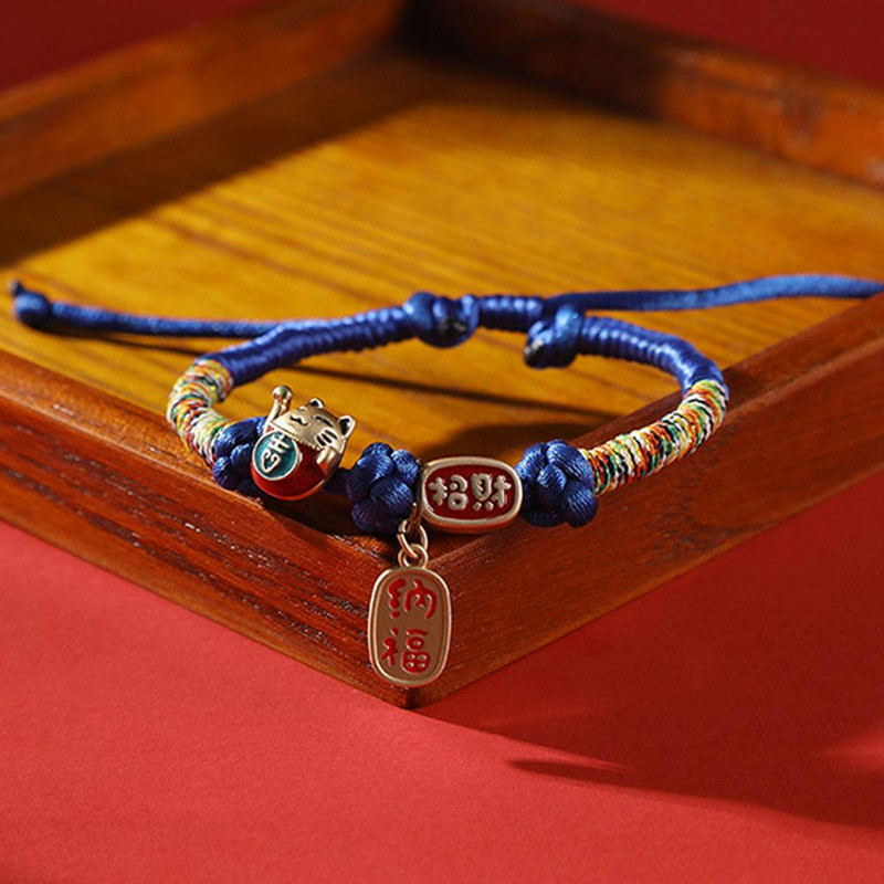 Ukrasna ogrlica za mačke za kućne ljubimce Ručno tkana ogrlica u kineskom stilu Ukrasi za mačke Pribor za mačke Potrepštine za mačiće