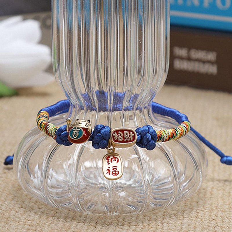 Ukrasna ogrlica za mačke za kućne ljubimce Ručno tkana ogrlica u kineskom stilu Ukrasi za mačke Pribor za mačke Potrepštine za mačiće