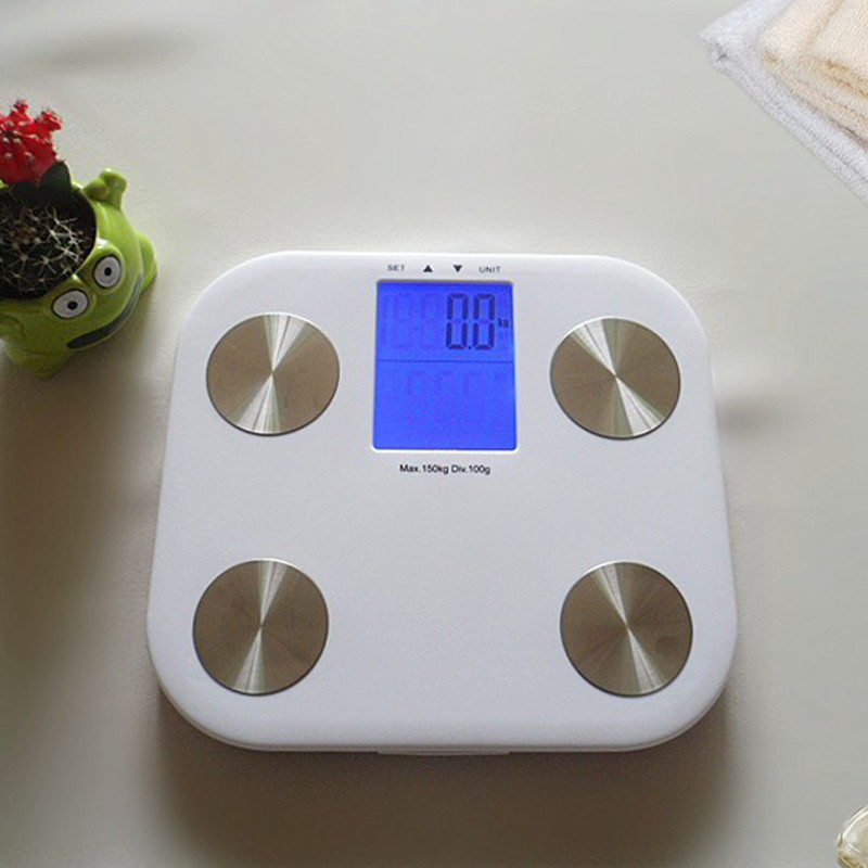 Vruća digitalna vaga za tjelesnu težinu Kupaonska vaga Elektronska podna vaga Veliki HD LCD zaslon Vaga za tjelesnu masnoću 7 Poklon