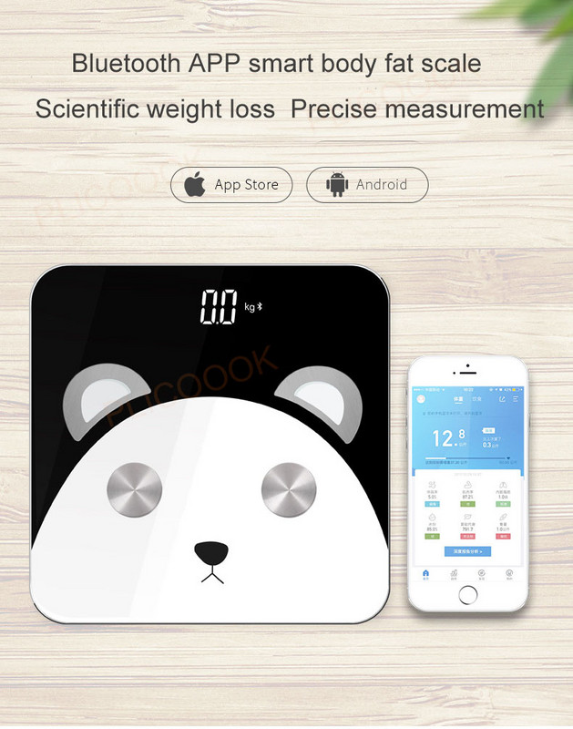 Hot Smart Floor kaal Vannitoas Keharasva kaalu kaal Avaleht KMI kaalumine mi kaal Digitaalne kaalukaal Kaal Humain Panda kingitus