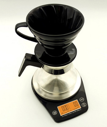 3 kg/0,1 g Преносима цифрова теглилка за кафе с таймер Електронна цифрова кухненска везна Тегло Домакински LCD електронни везни