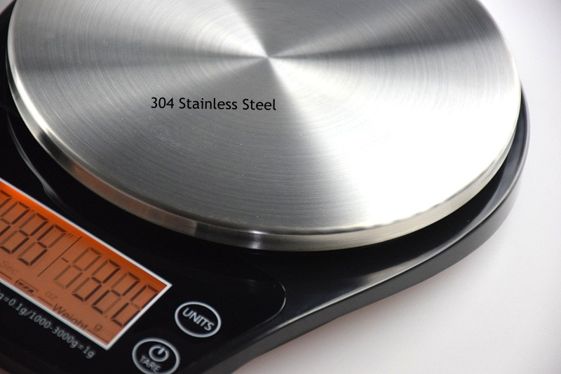 3kg/0,1g pārnēsājami digitālie kafijas pilienu svari ar taimeri Elektroniskie digitālie virtuves svari Svars mājsaimniecības LCD elektroniskie svari