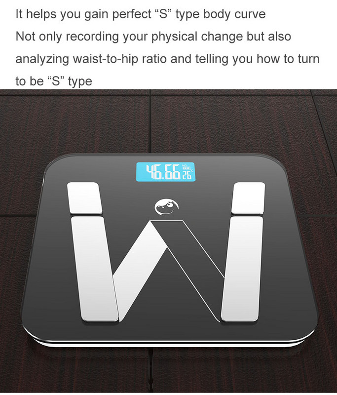 USB elektrooniline nutikas kaal Vannitoa keharasvakaal Bascula Digital Peso Corporal Digital Mi põrandakaalud Bluetooth