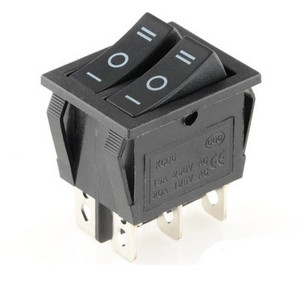 1 TK KCD8 6PIN 16A 250V 20A 125V topeltvalgusti klahvlüliti veekindel SISSE-VÄLJA KCD6 paadi toitelüliti