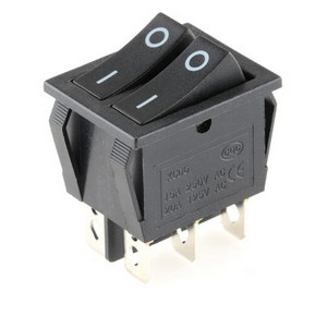 1 TK KCD8 6PIN 16A 250V 20A 125V topeltvalgusti klahvlüliti veekindel SISSE-VÄLJA KCD6 paadi toitelüliti