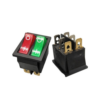 1PCS KCD8 6PIN 16A 250V 20A 125V Двоен превключвател за осветление Рокерен превключвател Водоустойчив ON-OFF KCD6 Превключвател за захранване на лодка