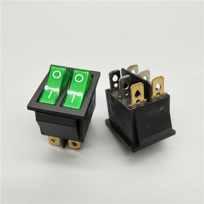 1 TK KCD8 6PIN 16A 250V 20A 125V topeltvalgusti klahvlüliti veekindel SISSE-VÄLJA KCD6 paadi toitelüliti