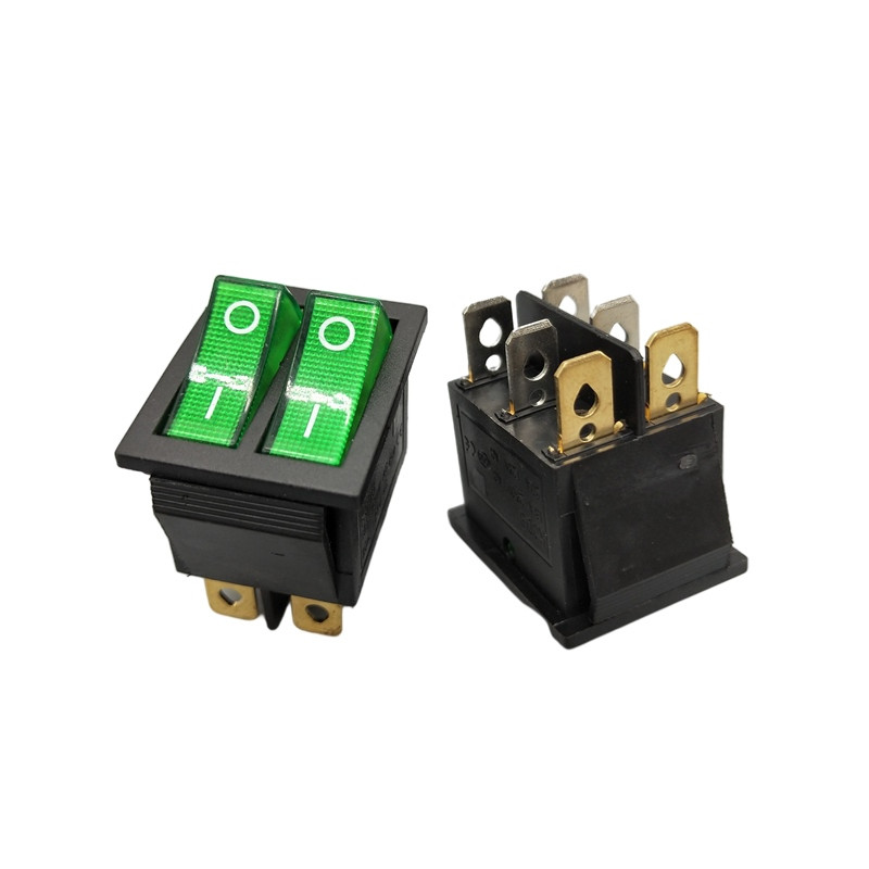 1 TK KCD8 6PIN 16A 250V 20A 125V topeltvalgusti klahvlüliti veekindel SISSE-VÄLJA KCD6 paadi toitelüliti