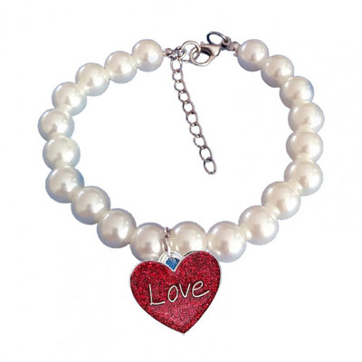 Ogrlica za pse Ogrlica Ogrlica za pse Otporna na koroziju Moderan pribor za kućne ljubimce Umjetni biseri za dekor