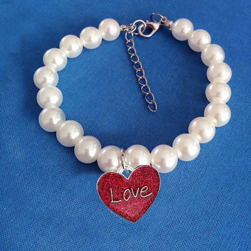 Ogrlica za pse Ogrlica Ogrlica za pse Otporna na koroziju Moderan pribor za kućne ljubimce Umjetni biseri za dekor