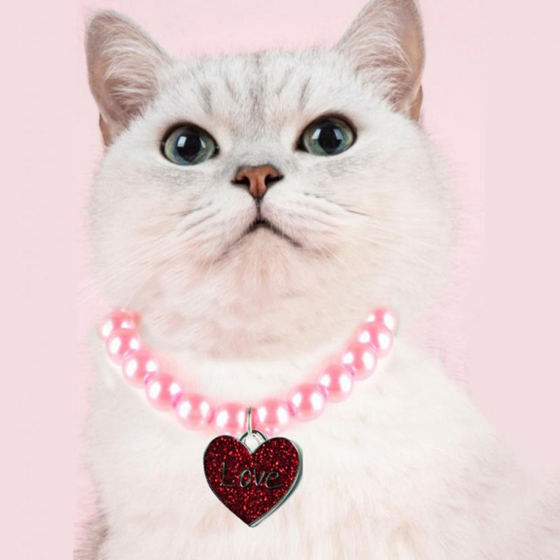 Ogrlica za pse Ogrlica Ogrlica za pse Otporna na koroziju Moderan pribor za kućne ljubimce Umjetni biseri za dekor