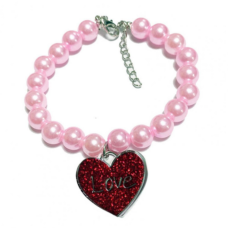 Ogrlica za pse Ogrlica Ogrlica za pse Otporna na koroziju Moderan pribor za kućne ljubimce Umjetni biseri za dekor