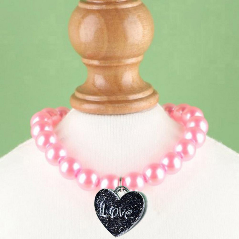 Ogrlica za pse Ogrlica Ogrlica za pse Otporna na koroziju Moderan pribor za kućne ljubimce Umjetni biseri za dekor