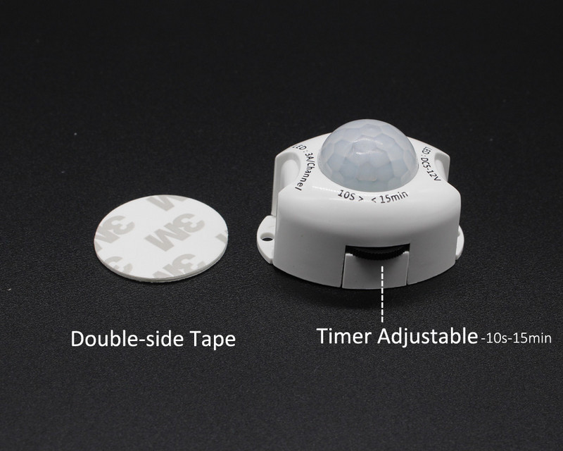 12 V liikumisanduri valguslüliti 5 V DC aktiveeritud taimeriga automaatne liikumisandur ON VÄLJAS LED-riba valgus PIR liikumisanduri lüliti