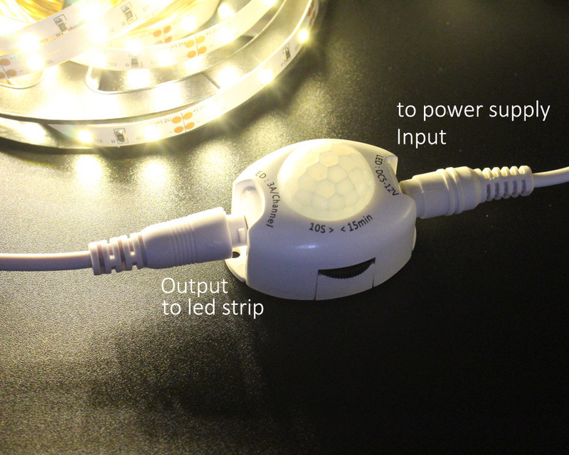 12 V liikumisanduri valguslüliti 5 V DC aktiveeritud taimeriga automaatne liikumisandur ON VÄLJAS LED-riba valgus PIR liikumisanduri lüliti