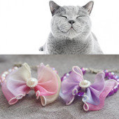 Lemmiklooma vibu kaelariide kaelakee lips vibu-sõlme dekoor reguleeritav plastikust gradient kutsika koera tarvikud