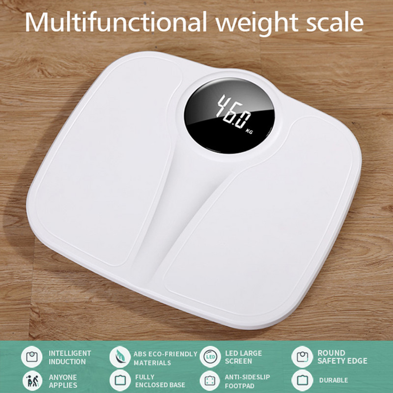 Nova velika vaga za utege, tijelo ABS kućna vaga, plastična digitalna LED podna vaga, kupaonska vaga za vaganje za tijelo 200 kg