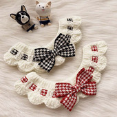 Lemmikloomatarbed Käsitsi kudumine Heegeldatud rinnatükk koer kassivill sülg kootud sall kaelarihm lemmiklooma armas sall mitut stiili Lemmikloomatarvikud