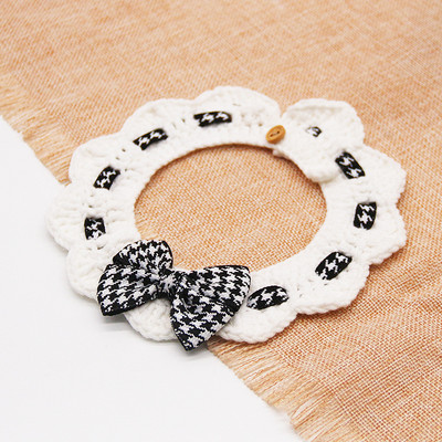 Lemmikloomatarbed Käsitsi kudumine Heegeldatud rinnatükk koer kassivill sülg kootud sall kaelarihm lemmiklooma armas sall mitut stiili Lemmikloomatarvikud