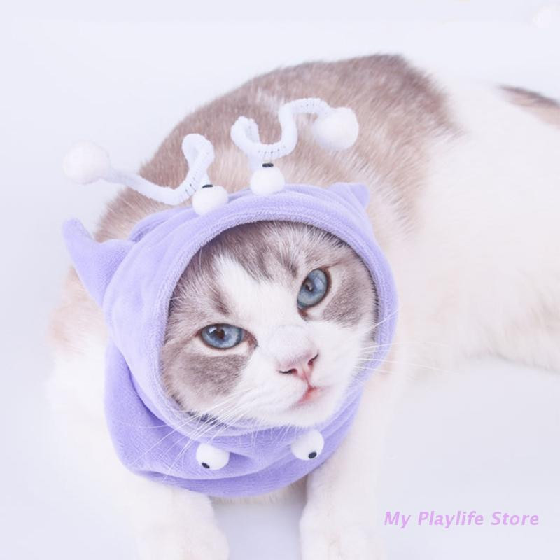 Mājdzīvnieku kostīms jauks multfilmas Monster Bee formas plīša cepure ballītes Cosplay kleitas aksesuāri kaķiem un maza izmēra suņiem