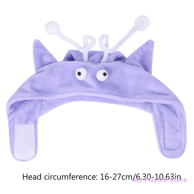 Mājdzīvnieku kostīms jauks multfilmas Monster Bee formas plīša cepure ballītes Cosplay kleitas aksesuāri kaķiem un maza izmēra suņiem