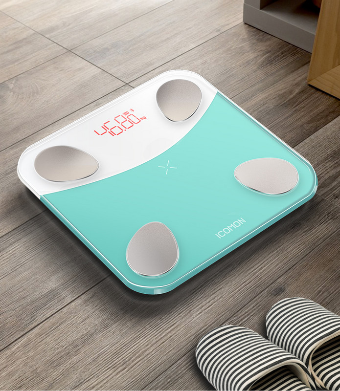 Karstie mini elektroniskie grīdas svari ķermenim, cilvēka vannas istabai, ķermeņa svaram, digitālie viedā weegschaal ios 9.0 Android 4.4, zili rozā