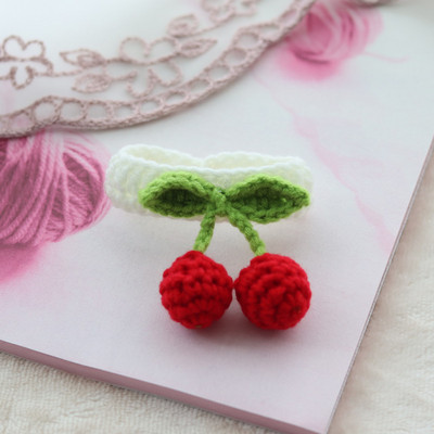 Lemmiklooma villane kaelarihm Kass Koer Käsitsi kootud Kaelakee Kassipoeg Kutsikas Kirsi Kaelarihm Kootud Kikilips Lemmikloomatarvikud