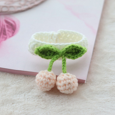 Lemmiklooma villane kaelarihm Kass Koer Käsitsi kootud Kaelakee Kassipoeg Kutsikas Kirsi Kaelarihm Kootud Kikilips Lemmikloomatarvikud