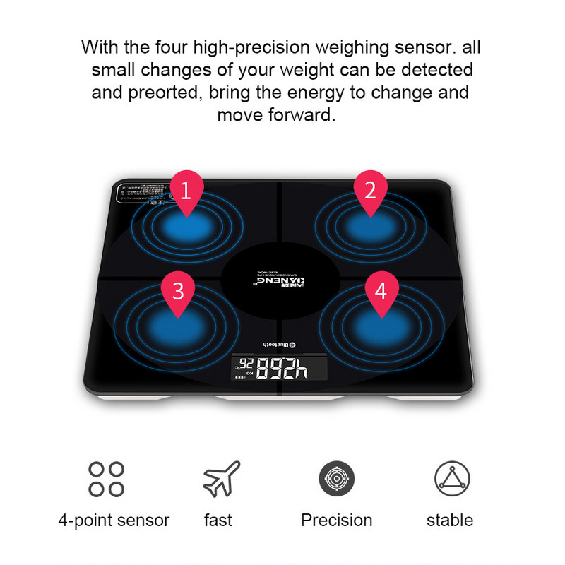 Karstie elektroniskie grīdas svari Vannas istabas ķermeņa svara svari Mājsaimniecības viedie cilvēka digitālie ķermeņa svari grīdas mājas svari