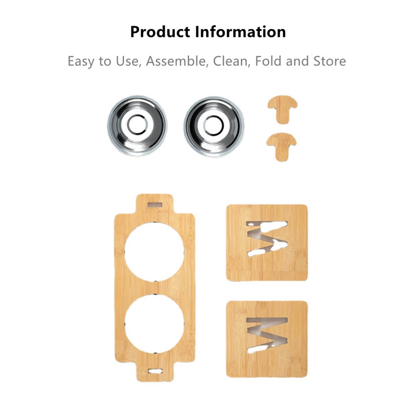 Magasított kutyatálak kis méretű kutyáknak és macskáknak – Állítható bambuszból emelt kutyatál – Rozsdamentes acélból készült kutyatálak kiskutya eledel vizes tálak számára