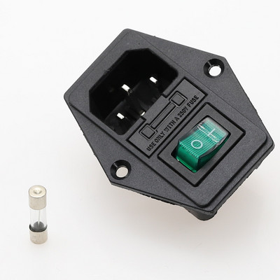 1 set 10A 250V utikač modula ulaznog modula Preklopni prekidač Muška utičnica 3 pina IEC320 C14 prekidač + osigurač Novo