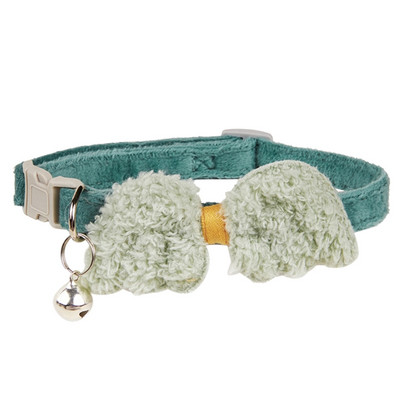 4 krāsas Kaķēnu plīša kaklasiksnas Jauka eņģeļa spārna kaķa kaklasaite ar metāla zvaniņiem Mājdzīvnieku ballīšu kostīmi Kaķi Aksesuāri fotografēšanai