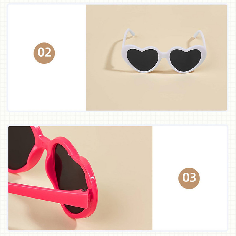 Armsad südamekujulised kasside päikeseprillid koerte päikeseprillid Armsad lemmikloomaprillid kassikutsikale Päikeseprillid Kassifotograafia Lemmikloomade tarvikud