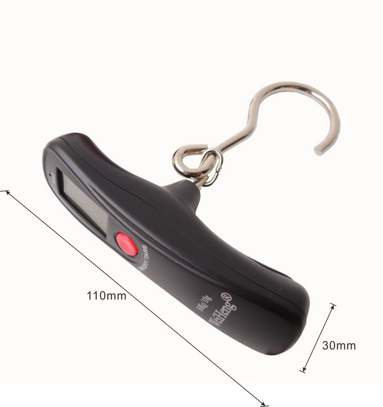 50 kg x 10 g mini kaasaskantav elektrooniline köögikaal nutikas pagasi kaalu kaal digitaalne FishingTravel rippuv konkskaal kg lb minna