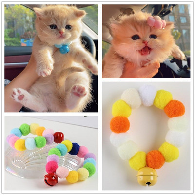 Puppy Soft Bell Pendant Cute Cat Collar Fur Ball Collar Necklace Pet Accessories