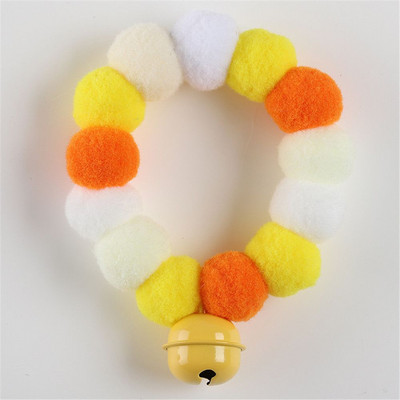 Κρεμαστό με μαλακό κουδούνι για κουτάβι Χαριτωμένο κολάρο γάτας Κολιέ κολιέ μπάλα με γούνα Αξεσουάρ για κατοικίδια