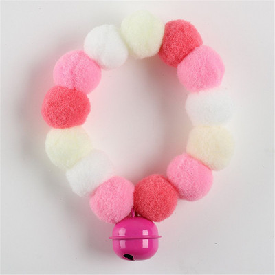 Κρεμαστό με μαλακό κουδούνι για κουτάβι Χαριτωμένο κολάρο γάτας Κολιέ κολιέ μπάλα με γούνα Αξεσουάρ για κατοικίδια