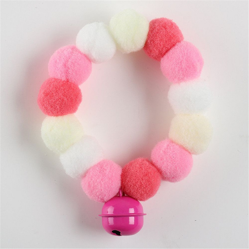 Κρεμαστό με μαλακό κουδούνι για κουτάβι Χαριτωμένο κολάρο γάτας Κολιέ κολιέ μπάλα με γούνα Αξεσουάρ για κατοικίδια