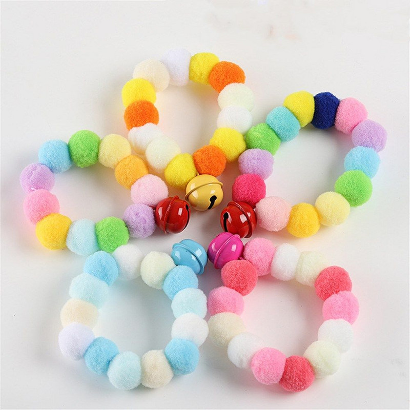 Κρεμαστό με μαλακό κουδούνι για κουτάβι Χαριτωμένο κολάρο γάτας Κολιέ κολιέ μπάλα με γούνα Αξεσουάρ για κατοικίδια