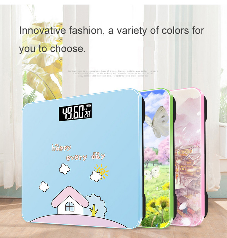 Multikas nutikas digitaalne kehakaal Vannitoa minielektroonilised põrandakaalud Kere Kodu Tasakaal Värvid Lapsele Kingitus