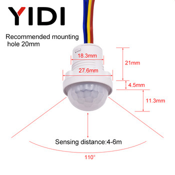 Pir Infrared Motion Automatic Sensor Detector Smart Switch Light IR 12V 24V 110V 220V Human Body Induction Indoor Lamp