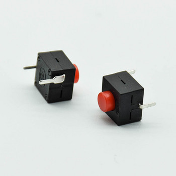 5бр. червен/черен Малък микро самозаключващ се превключвател 8*8*8.4 с 2 фута със заключваща светлина сензорен превключвател превключвател L068-A DC30V1A