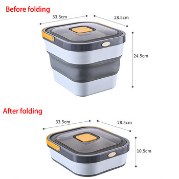 Сгъваеми контейнери за съхранение на храна за домашни любимци, голям капацитет, херметически затворени кучета, котки, съхранение на суха храна, запечатана кофа, аксесоари за домашни любимци